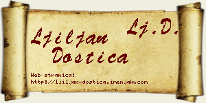 Ljiljan Dostica vizit kartica